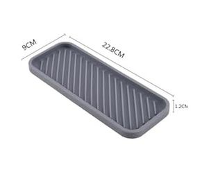 1001 Çiftliği 57855210124081980184975 Silikon Yağdanlık Yağlık Standı Altlık,çok Amaçlı Organizer Sunumluk,sabunluk Altlığı 1 Adet Gri 000 Açık Krem