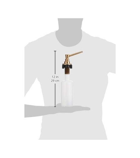 1001 Çiftliği 57855210124247580184975 Delta Musluk Rp1001Cz Sabun/losyon Dispenseri, Şampanya Bronz 000 Açık Krem