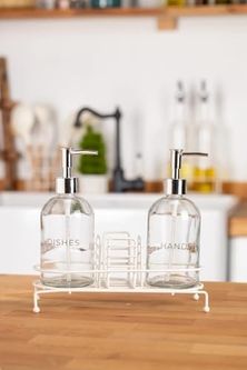 1001 Çiftliği 57855210124284480184975 Novy Standlı 2&apos Li Sıvı Sabunluk White 000 Açık Krem