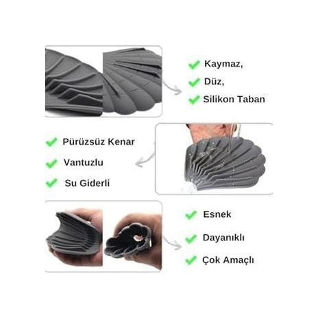 1001 Çiftliği 57855210124285680184975 Beyaz Renk Kaymaz İstiridye Şekilli Silikon Sabunluk Sabun Depolama Tutucu Ve Taşınabilir Sabunluk 000 Açık Krem