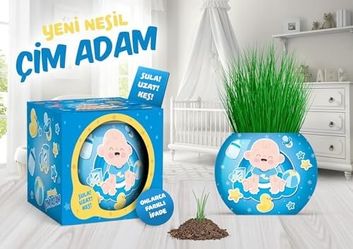 1001 Fidan 133249466 Bebek Temalı Çim Adam 6&apos Lı Set Çocuklar İçin Eğitici Ve Eğlenceli Bitki Yetiştirme Kiti