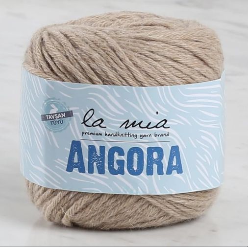 1001 Fırça 57855210124275480184975 La Mia Angora 50Gr Açık Kahve El Örgü İpi - L098-33806 50 X 22