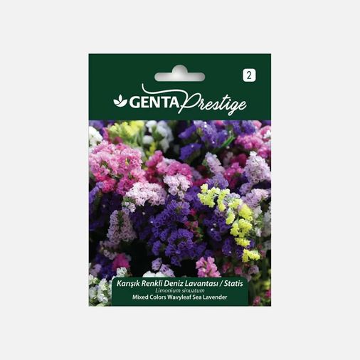1001 Fırça 57855210124476180184975 Genta Prestige Karışık Renkli Deniz Lavantası/statis Çiçek Tohumu 50 X 22