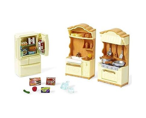 1001 Hediye 57855210128616080184975 Sylvanian Families Mutfak Seti Ahşap