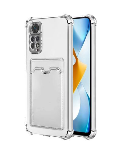 1001 Kılıf 57855210132182680184975 Xiaomi Redmi Note 11 Pro 5G İçin Card Slot Shock Kılıf Şeffaf Redmi Note 11 Pro 5G İle Uyumlu Kılıf - Şeffaf -