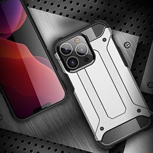 1001 Kılıf 57855210132556880184975 Apple Iphone 13 Pro Max İle Uyumlu Kılıf Çift Katman Koruyucu Crash Military Tank Kılıf - Gri -