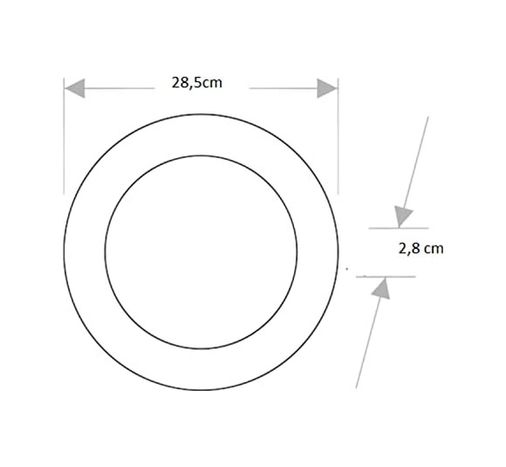 1001Hediye 57855210124076180184975 Ct-5273G Sıva Üstü Led Panel Işık, 30 Watt, Gün Işığı Açık Lacivert