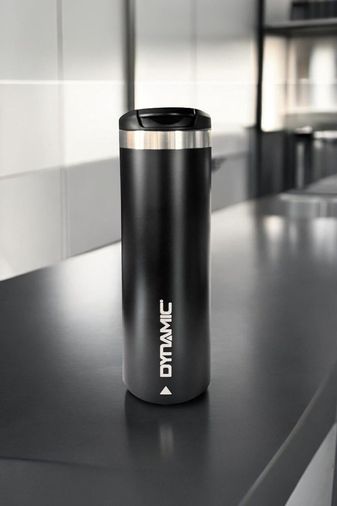 1001Hediye 57855210125853280184975 Dynamic 500Ml Paslanmaz Çelik Termos, 7 Saat Sıcak 10 Saat Soğuk Saklama, Siyah/krem Açık Beyaz