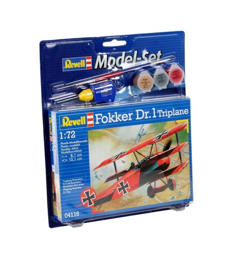 1001Hediye 57855210127958080184975 Model Set Fokker Dr.1 Triplane - 1:72-64116 000 Açık Krem
