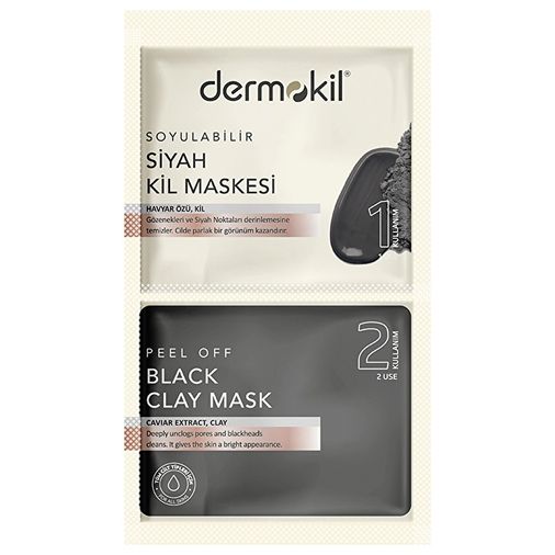 10061018 Dermokil 2X7.5 Ml Soyulabilir Siyah Kil Maskesi