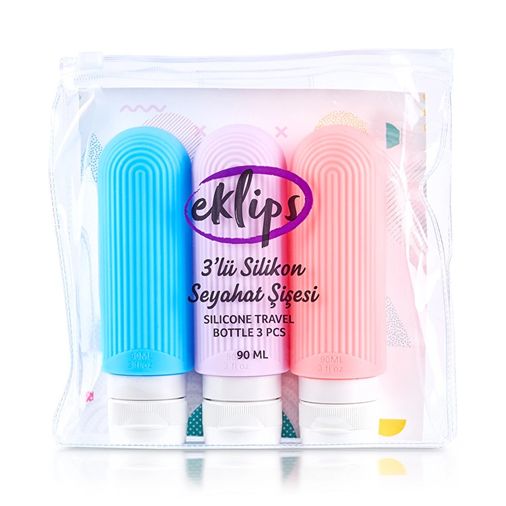 10198754 Eklips Silikon Seyahat Şişe 3'lü 90 Ml