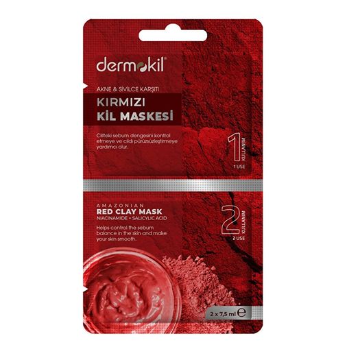 10199186 Dermokil 2 X 7,5 Ml Kırmızı Kil Maskesi
