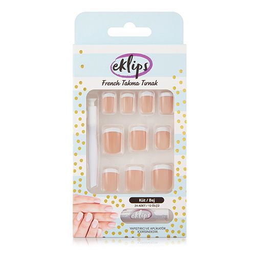 10203033 Eklips Takma Tırnak French Bej Oval 24'lü