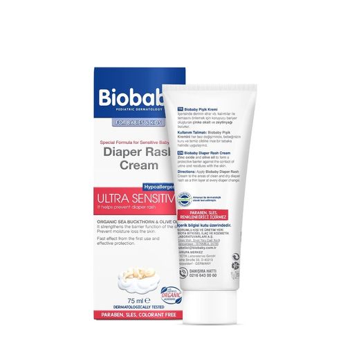 10212504 Biobaby Ultra Hassas Pişik Giderici Krem 75 Ml