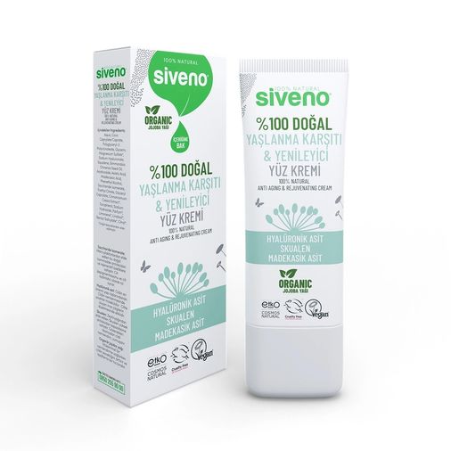 10212563 Siveno %100 Doğal Yaşlanma Karşıtı Yüz Kremi 30 Ml