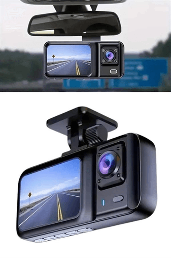1080p Sürüş Kaydedici 2 İnç Araç Araba Ön İç Arka Dvr Ips Ekran