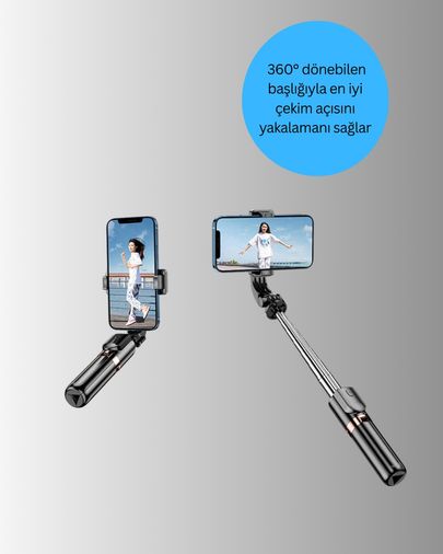 109067015 Bluetooth Işıklı Uzaktan Kumandalı Selfie Çubuğu 130 Cm Yükseklik Diğer