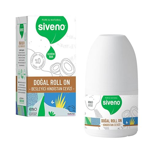 10963688 Siveno %100 Doğal Roll-On Hindistan Cevizli Deodorant Ter Kokusu Önleyici Bitkisel Lekesiz Vegan 50 Ml