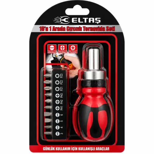 10IN1 SİLİKON SAP - CR-V CIRCIRLI TORNAVİDA BİTS SETİ PH1-PH2-PH-3 - PZ1-PZ2-PZ3 MANYETİK UÇ TUTUCU (4745)