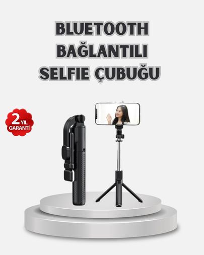 110882401 Kablosuz Bluetooth Selfie Çubuğu 360 Dönebilir Başlık, Taşınabilir Ve Şık Tasarım Diğer