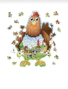 112 PARÇA ÇİFTÇİ TAVUK PUZZLE