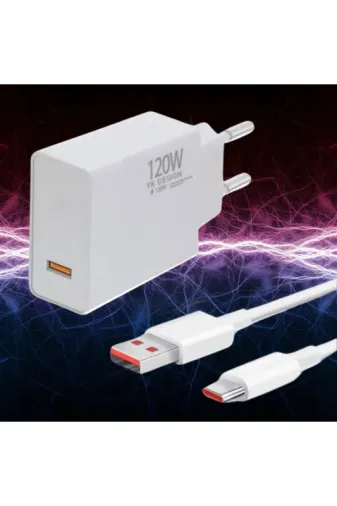 ® 120W USB Hızlı Type C Uçlu Kablolu Şarj Aleti