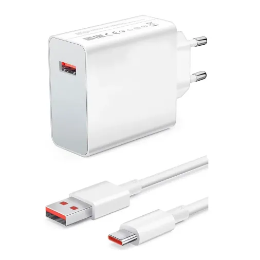 120Watt Turbo 1 x USB-A 1 Mt A to C Kablolu Duvar Şarj Aleti AC109