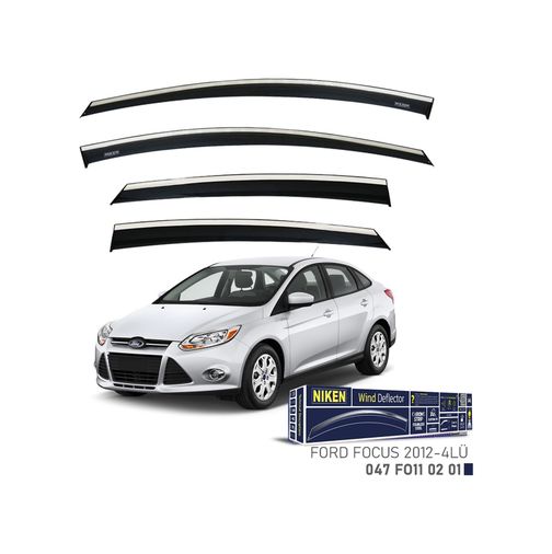 122396020 Niken Ford Focus 3 Cam Rüzgarlığı Kromlu 4&apos Lü 2012+ Sonrası