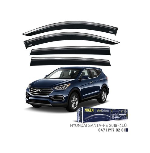 122396269 Niken Hyundai Santa Fe Cam Rüzgarlığı Kromlu 4&apos Lü 2018+ Sonr