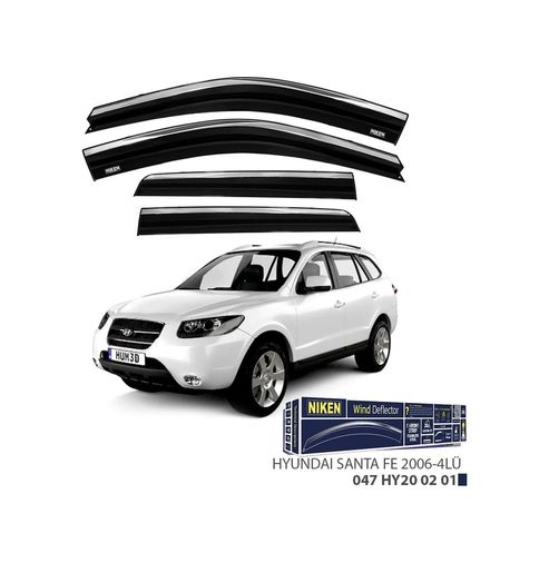 122396280 Niken Hyundai Santa Fe Cam Rüzgarlığı Kromlu 4&apos Lü 2006+ Sonr