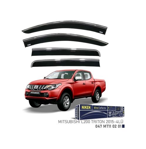 122396464 Niken Mitsubishi L200 Trion Cam Rüzgarlığı Kromlu 4&apos Lü 2015+