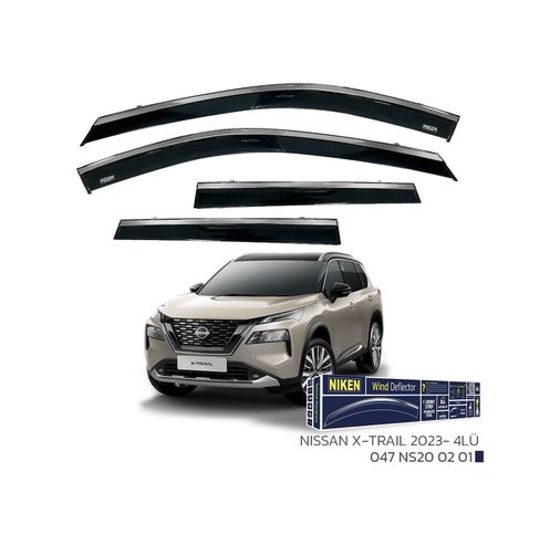 122396508 Niken Nissan X-Trail Cam Rüzgarlığı Kromlu 4&apos Lü 2023+ Sonras