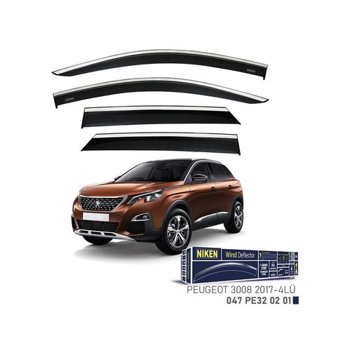122396517 Niken Peugeot 3008 Cam Rüzgarlığı Kromlu 4&apos Lü 2017+ Sonrası