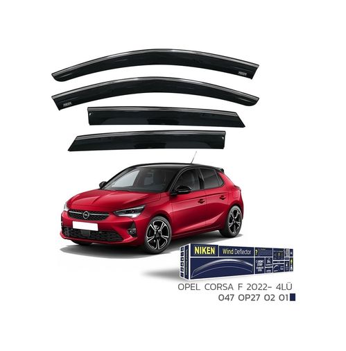 122396533 Niken Opel Corsa F Cam Rüzgarlığı Kromlu 4&apos Lü 2022+ Sonrası
