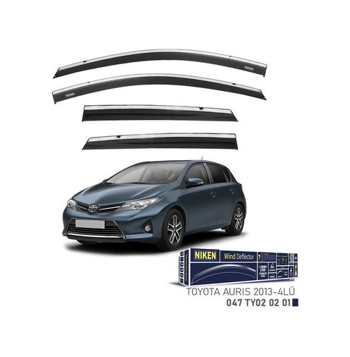 122396636 Niken Toyota Auris Cam Rüzgarlığı Kromlu 4&apos Lü 2013+ Sonrası