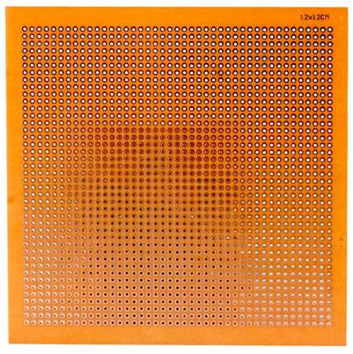 12x12 cm Delikli Tek Yüzlü Bakır Plaket - 218