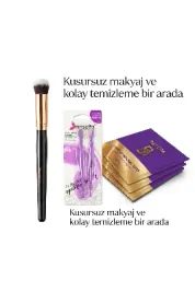 136 Oval Yapılı Kapatıcı Fırçası + 2'li Kaş Usturası