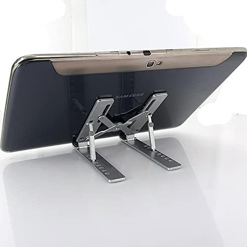 13poınt 131612319 Mini Metal Stand Katlanabilir Çantada Taşınabilir Folding Alüminyum 8 Kademeli Telefon Ve Tablet Standı 13 Cm Mini Dizayn Rt008 Silver