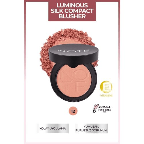 1400609 Note Luminous Silk 12 Rosy Glow Compact Allık