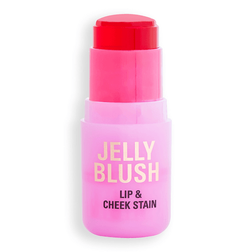 1435504 Revolution Jelly Lip Cheek Strawberry Pink Stick Allık