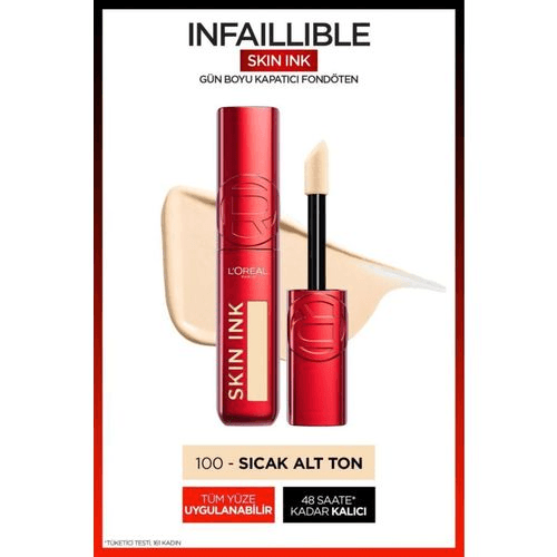 1436701 Loreal Paris Skin Ink Sıcak Alt Ton 100 Gün Boyu Kapatıcı Fondöten