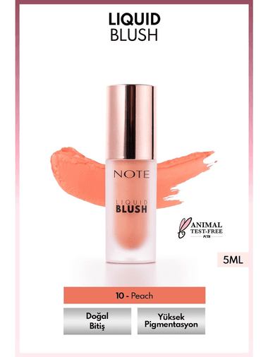 1462650 Note Cosmetics Liquid Blush Nemlendirici Etkili Likit Allık - 10 Peach (Işıltılı)