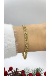 14K altın kaplama - Kuyumcu Model, İnce Kardinal Model Bileklik 316L JÜPİNG