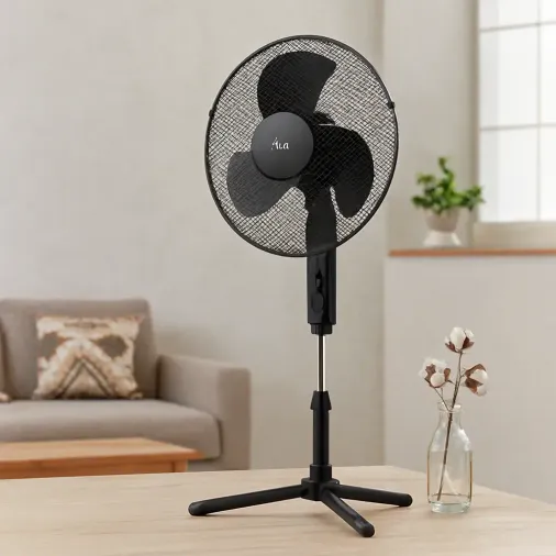 16\" (41 cm) Teleskopik Katlanır Ayaklı Vantilatör - Metal Kafes, 3 Kademe