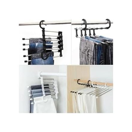 18agro 131576396 Pantolon Askısı Hareketli Dolap İçi 2 Katlı Katlanabilir 5&apos Li,pantolon,kravat,etek,şal,elbise İçin Organizer Askı Açık Bej
