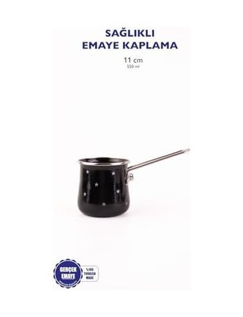 1923 As Kurukahvecisi 57855210126671980184975 Star Yıldız Desenli Emaye Cezve Tüm Ocaklarda Kullanılabilir Aeropress