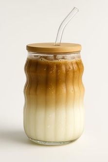 1923 As Kurukahvecisi 57855210131155380184975 Kahve Bardağı Isıya Dayanıklı Ice Latte Bardak Kahve Kokteyl Cam Sunum Bardağı Meşrubat Kapaklı Bardak 400Ml Tek, Adet, 1 Aeropress