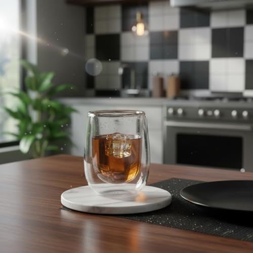 1923 As Kurukahvecisi 57855210131185880184975 Çift Cidarlı Double Wall Cam Bardak - 250 Ml Isıya Dayanıklı Cappuccino, Çay Ve Kahve Bardağı - El Yakmayan Modern Tasarım Aeropress