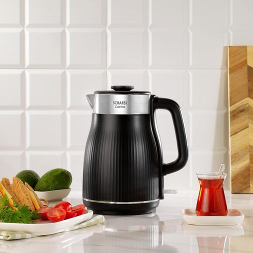 ₺1.999,00_ Schafer Carina Paslanmaz Çelik El Yakmaz Gövdeli Su Isıtıcı-Siyah