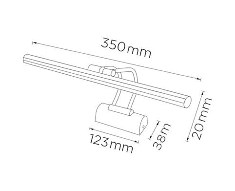 1Birhome 57855210124182780184975 35Cm Led Aplik Gold Kasa 3200K Gün Işığı Ip20 Koruma Ayna, Tablo Ve Resim Banyo Üstü Duvar Aydınlatma 220V Modern Tasarım Açık Gri